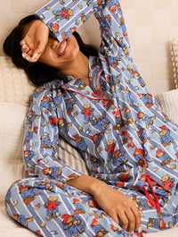 Paddington x Skinnydip Pyjama Set in Blue Lingerie & Nightwear Skinnydip London