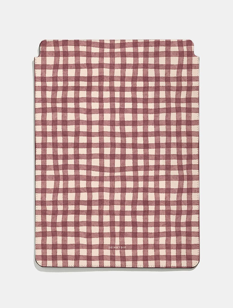 Painted Gingham Brown Tablet Sleeve Tablet Cases Skinnydip London
