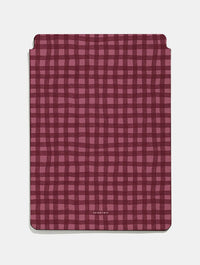 Painted Gingham Burgundy Tablet Sleeve Tablet Cases Skinnydip London