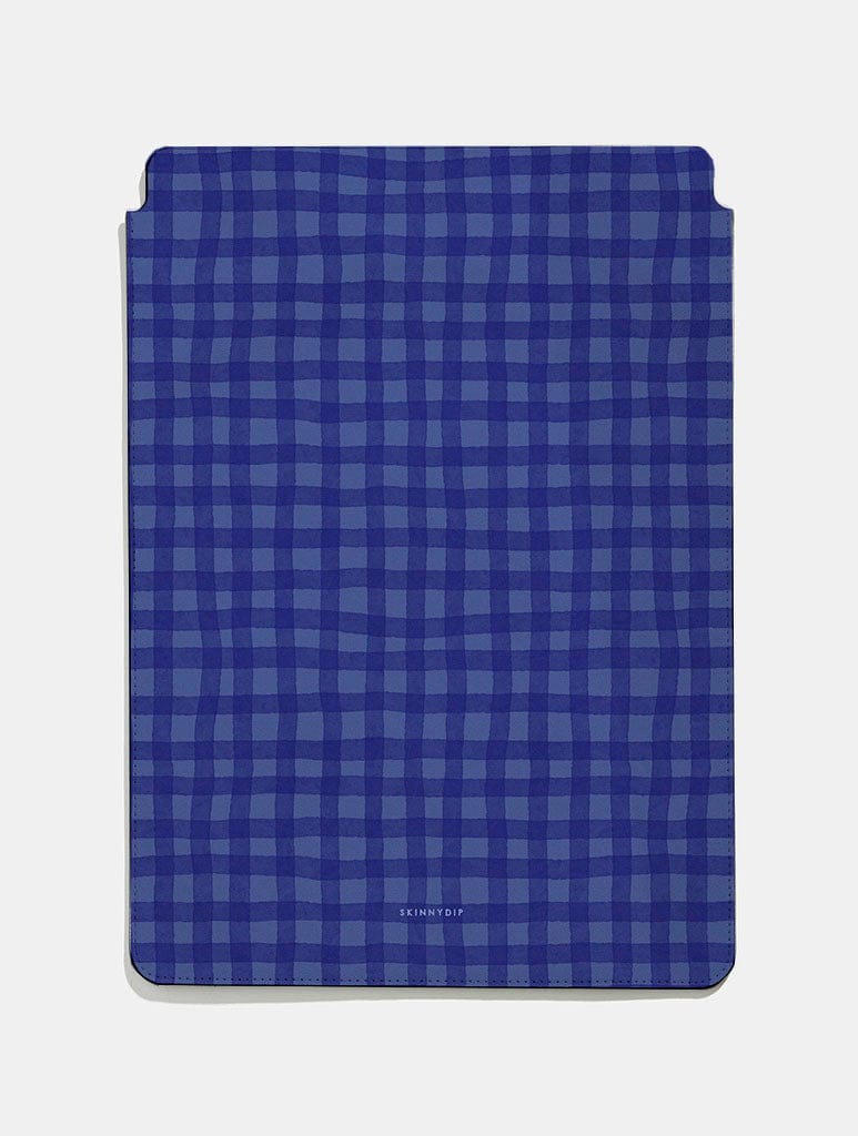 Painted Gingham Navy Tablet Sleeve Tablet Cases Skinnydip London