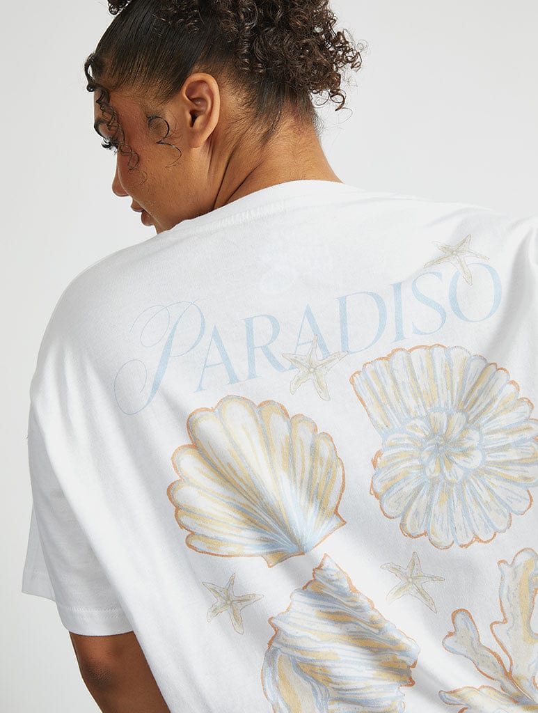 Paradiso T-Shirt in Ecru Tops & T-Shirts Skinnydip London