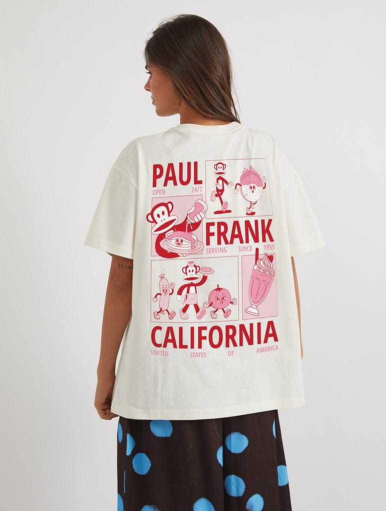 Paul Frank x Skinnydip California T-Shirt In White Tops & T-Shirts Skinnydip London