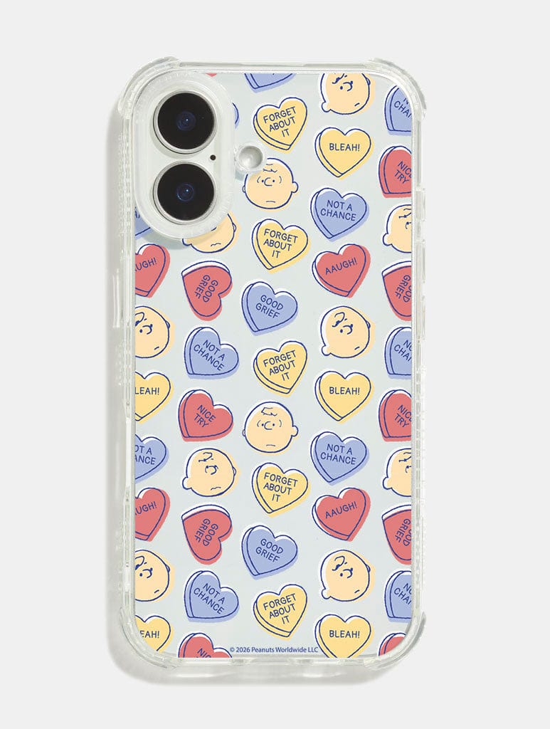 Peanuts x Skinnydip Charlie Brown Hearts Shock iPhone Case Phone Cases Skinnydip London