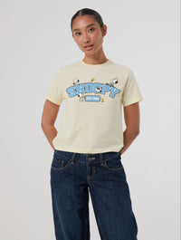 Peanuts x Skinnydip Snoopy Baby T-Shirt In Butter Yellow Tops & T-Shirts Skinnydip London