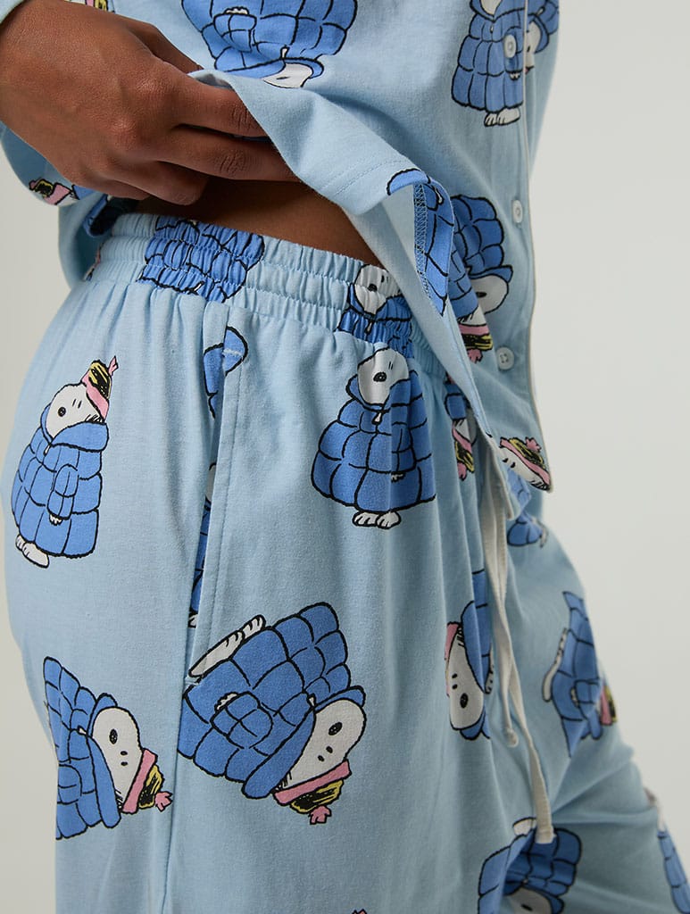 Peanuts x Skinnydip Snoopy Coat Pyjama Set with Scrunchie Lingerie & Nightwear Skinnydip London