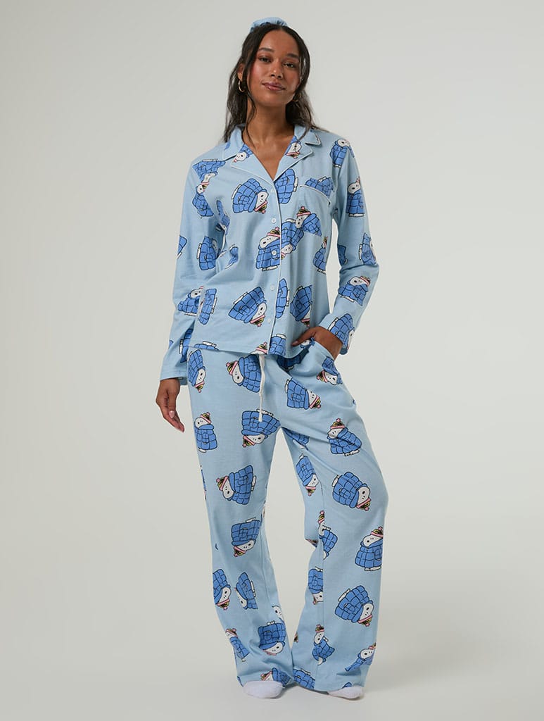 Peanuts x Skinnydip Snoopy Coat Pyjama Set with Scrunchie Lingerie & Nightwear Skinnydip London