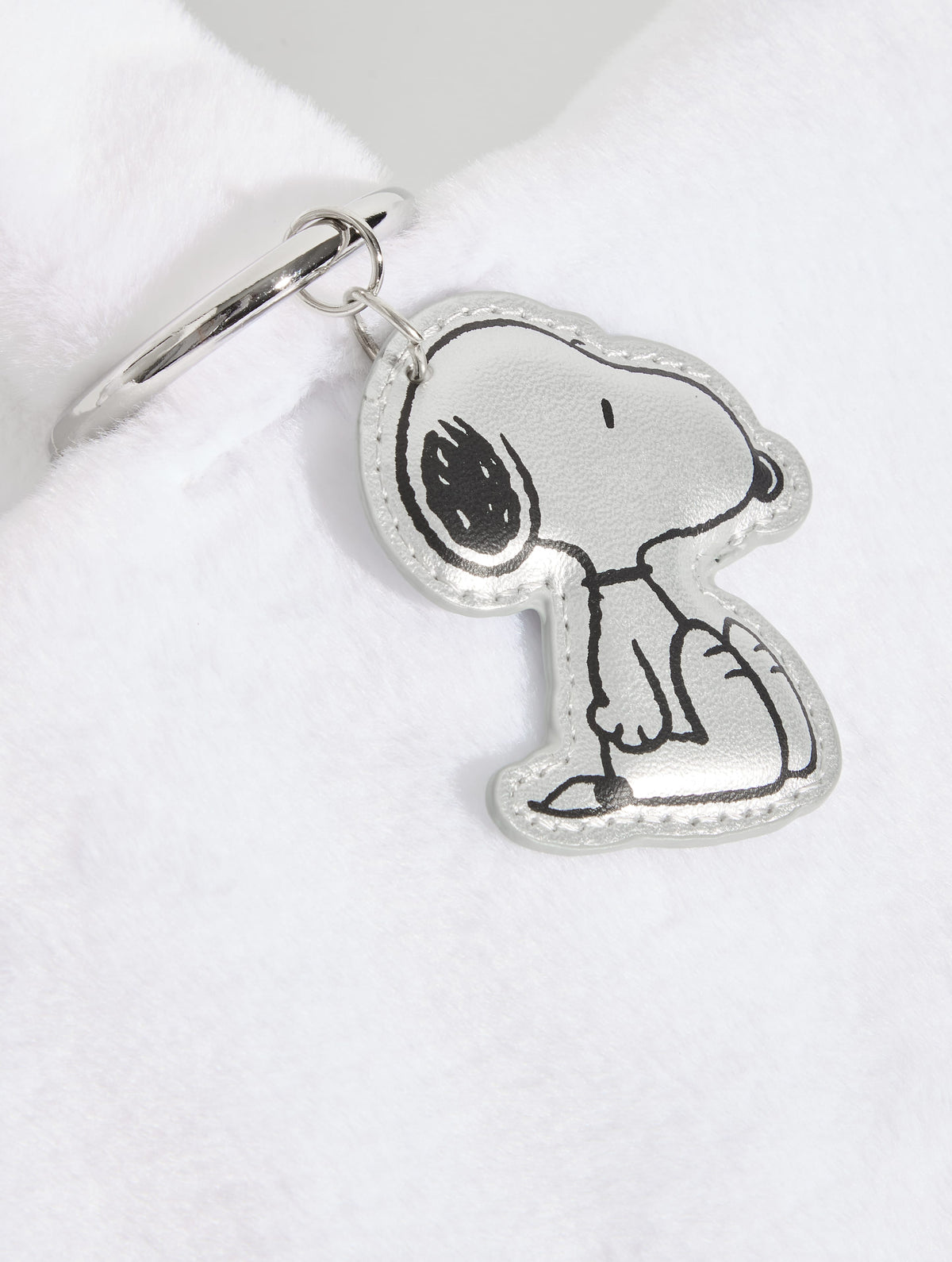 Peanuts x Skinnydip Snoopy Fluffy Tote Bag with Chrome Charm Printed Tote Bags Skinnydip London