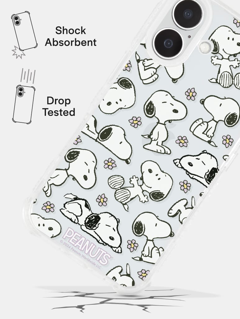 Peanuts x Skinnydip Snoopy Lilac Daisy Shock iPhone Case Phone Cases Skinnydip London