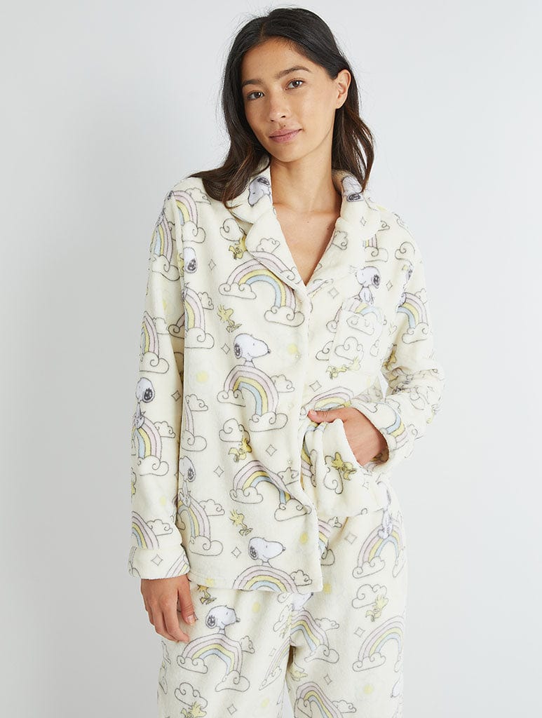 Peanuts x Skinnydip Snoopy Rainbow Fleece Pyjama Set