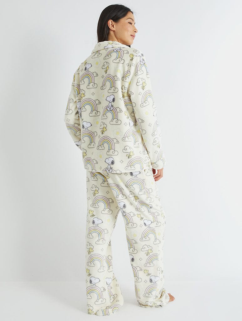 Peanuts x Skinnydip Snoopy Rainbow Fleece Pyjama Set Lingerie & Nightwear Skinnydip London