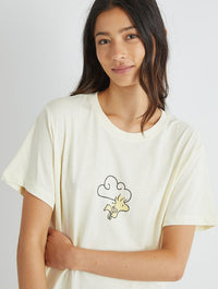 Peanuts x Skinnydip Snoopy Rainbow Night Dress in Ecru Lingerie & Nightwear Skinnydip London