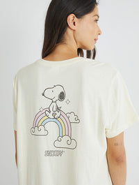 Peanuts x Skinnydip Snoopy Rainbow Night Dress in Ecru Lingerie & Nightwear Skinnydip London