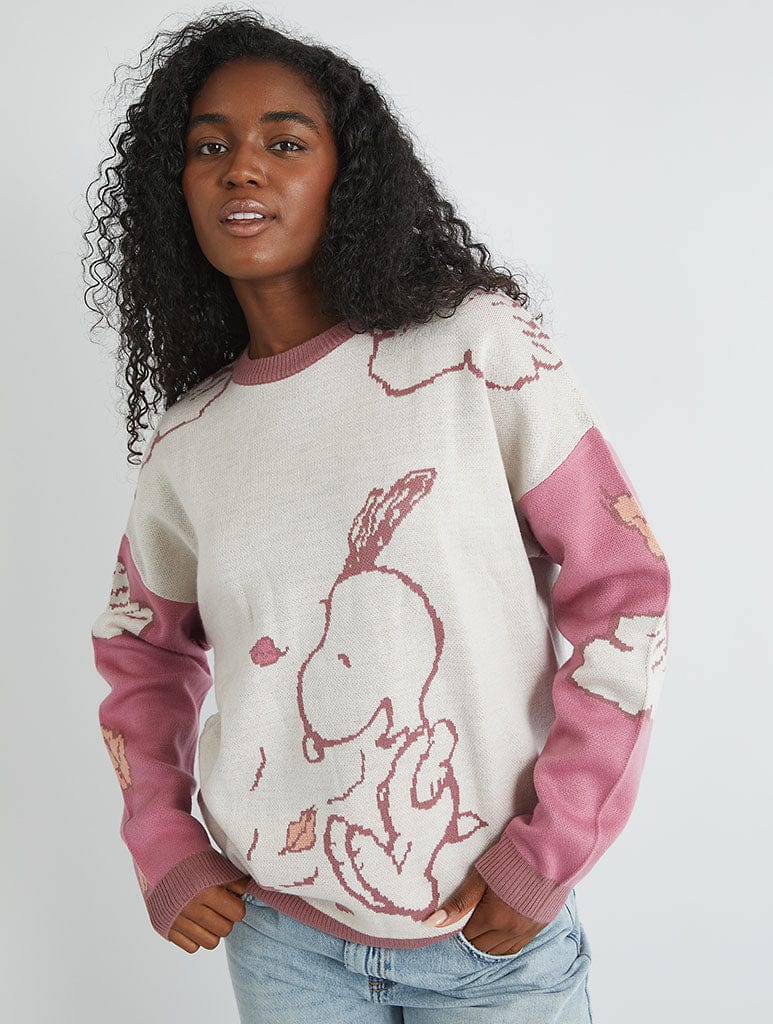 Peanuts x Skinnydip Snoopy Varsity Knitted Jumper Jumpers & Cardigans Skinnydip London