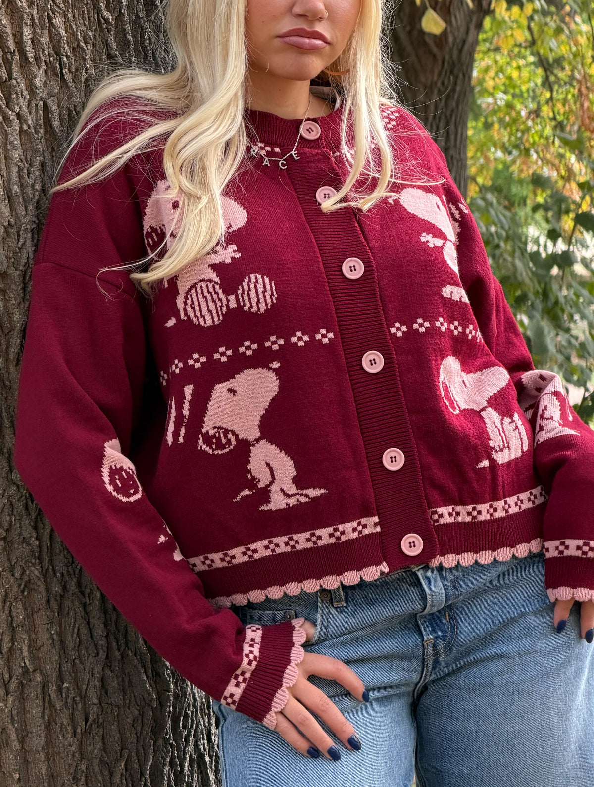 Peanuts x Skinnydip Snoopy Winter Knitted Cardigan Jumpers & Cardigans Skinnydip London