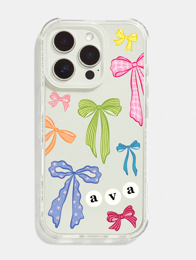 Personalised Glitter Shock iPhone Case With Clear Camera Hole Phone Cases Skinnydip London
