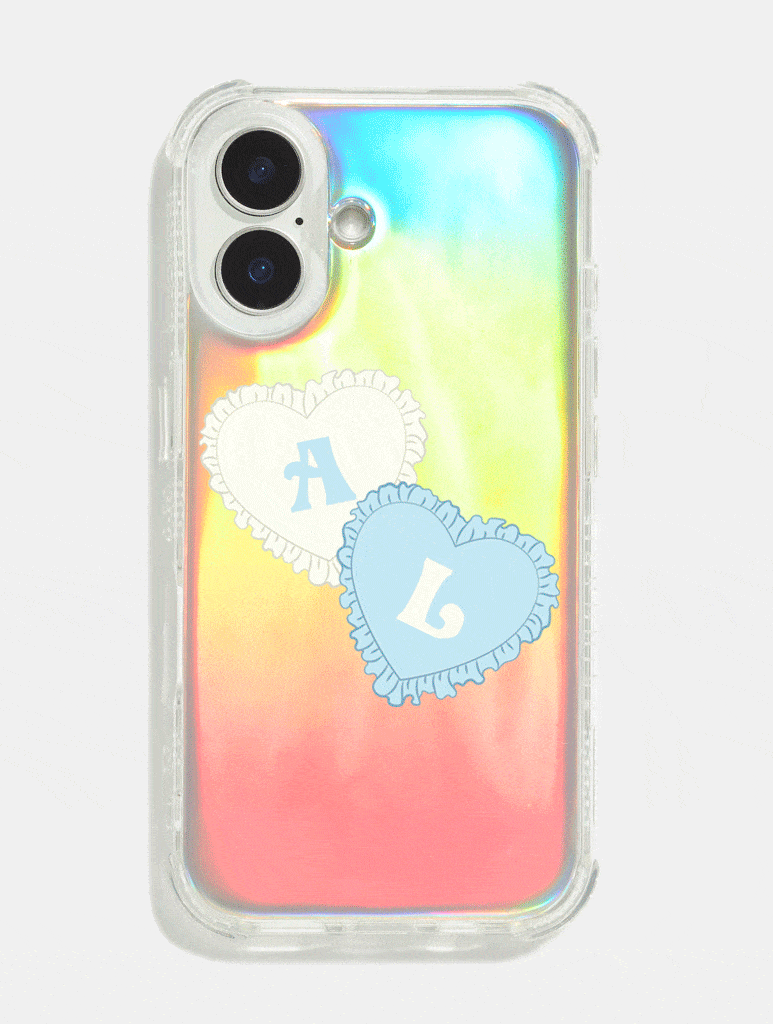 Personalised Holo Foil & Clear Camera Hole Shock iPhone Case Phone Cases Skinnydip London