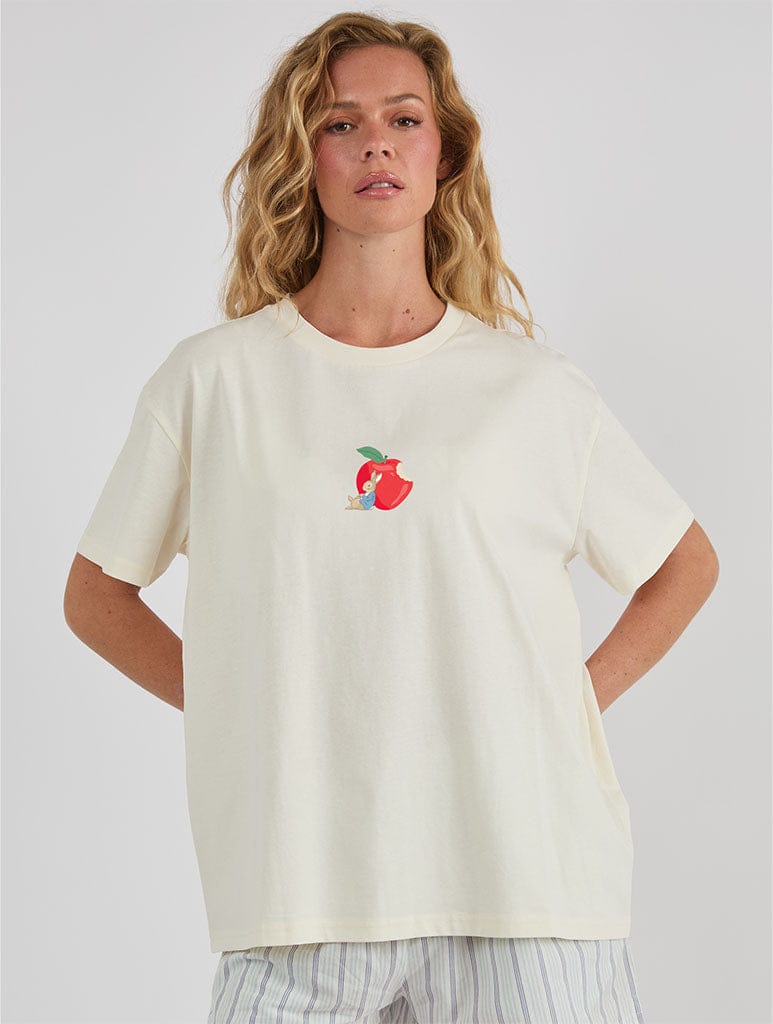 Peter Rabbit x Skinnydip Apple T-Shirt In White Tops & T-Shirts Skinnydip London
