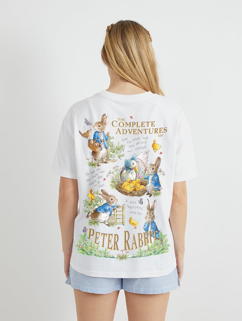 Peter Rabbit x Skinnydip Complete Adventures T-Shirt in Ecru Tops & T-Shirts Skinnydip London