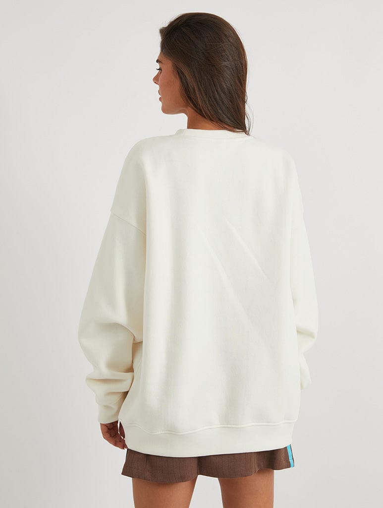 Peter Rabbit x Skinnydip Hoppy Holidays Sweatshirt In White Hoodies & Sweatshirts Skinnydip London