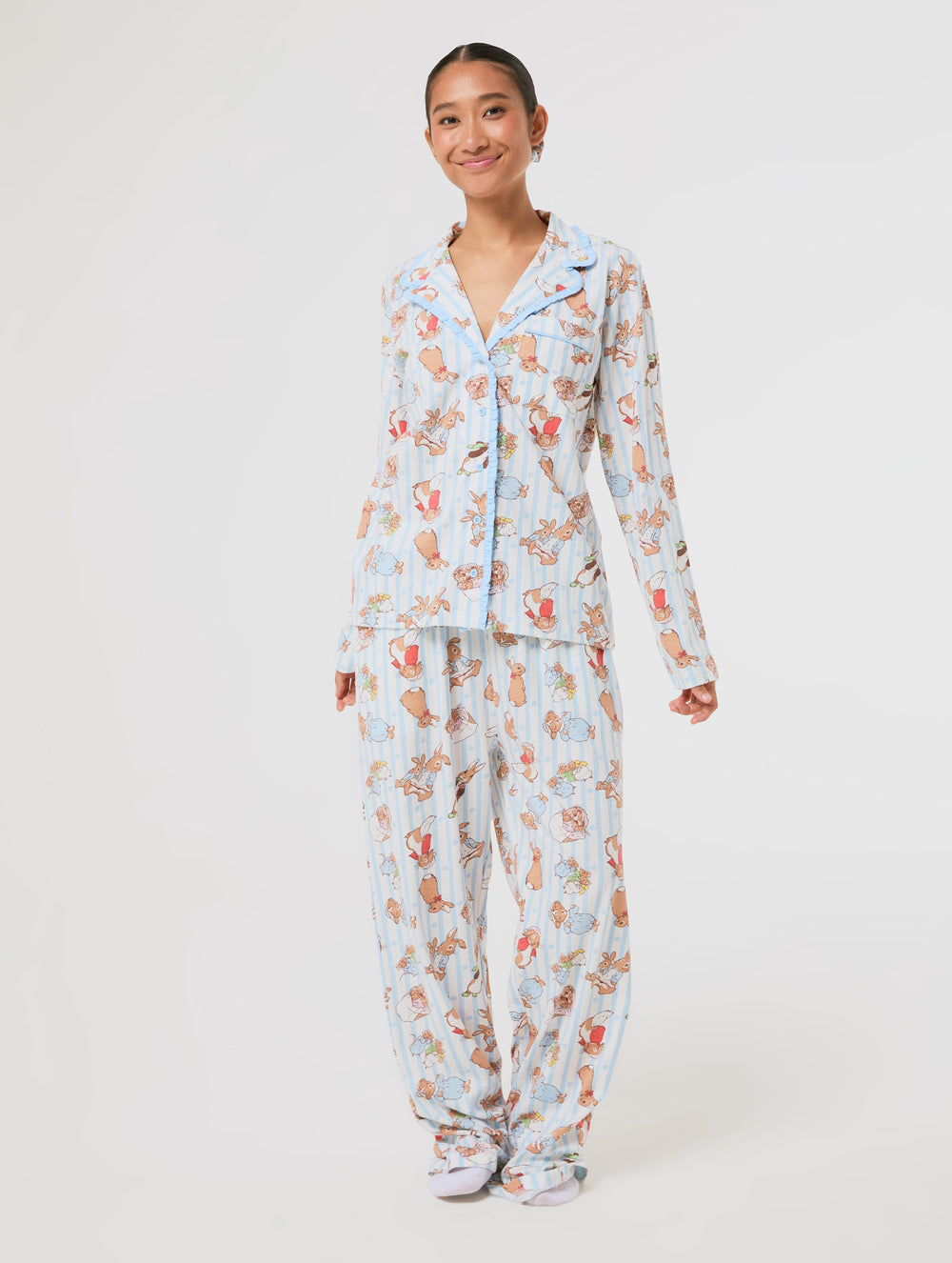 Peter Rabbit x Skinnydip Stripe Pyjama Set with Scrunchie Lingerie & Nightwear Skinnydip London