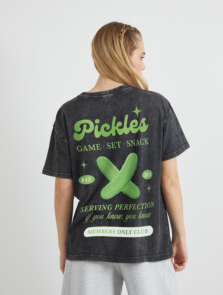Pickles Perfection T-Shirt in Acid Wash Tops & T-Shirts Skinnydip London