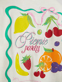 Picnic Party T-Shirt in Ecru Tops & T-Shirts Skinnydip London