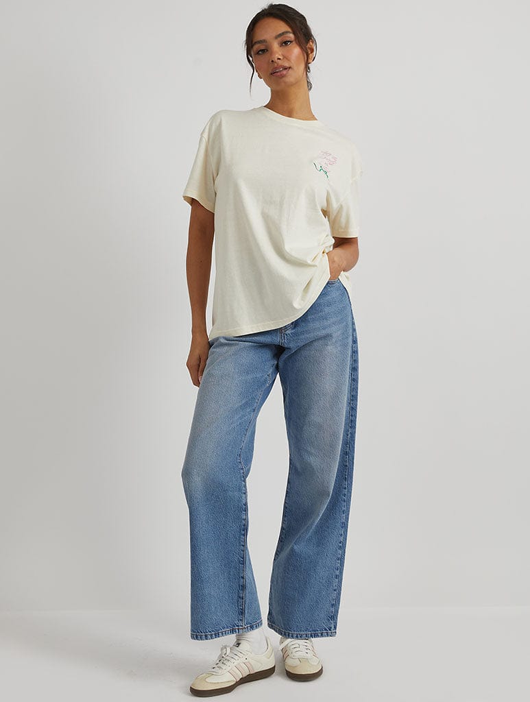 Picnic Party T-Shirt in Ecru Tops & T-Shirts Skinnydip London