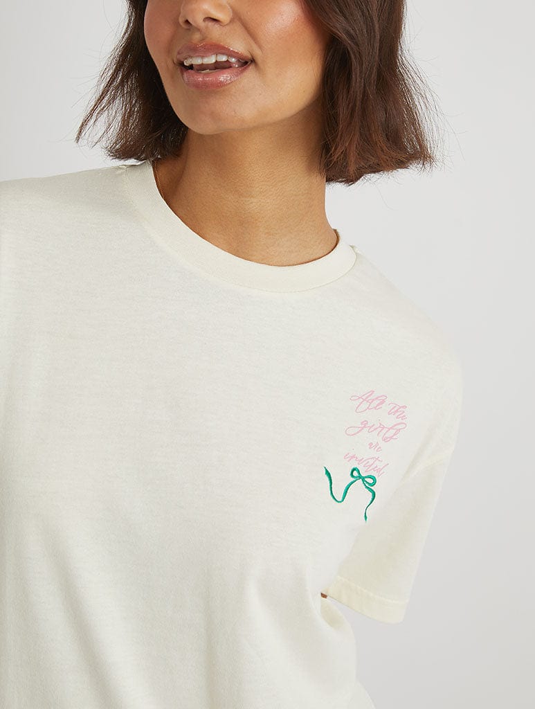 Picnic Party T-Shirt in Ecru Tops & T-Shirts Skinnydip London
