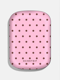 Pink and Brown Mini Dots Portable Magsafe Charger Portable Chargers Skinnydip London