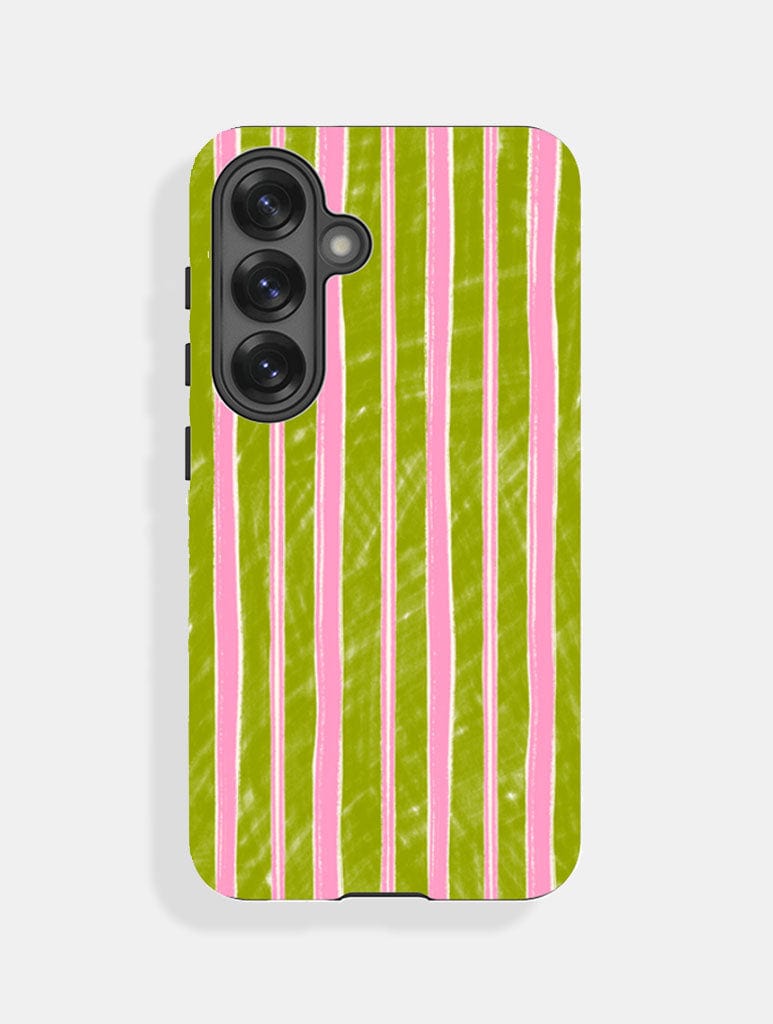 Pink And Green Sketchy Stripes Ultra Protective Samsung Case Phone Cases Skinnydip London