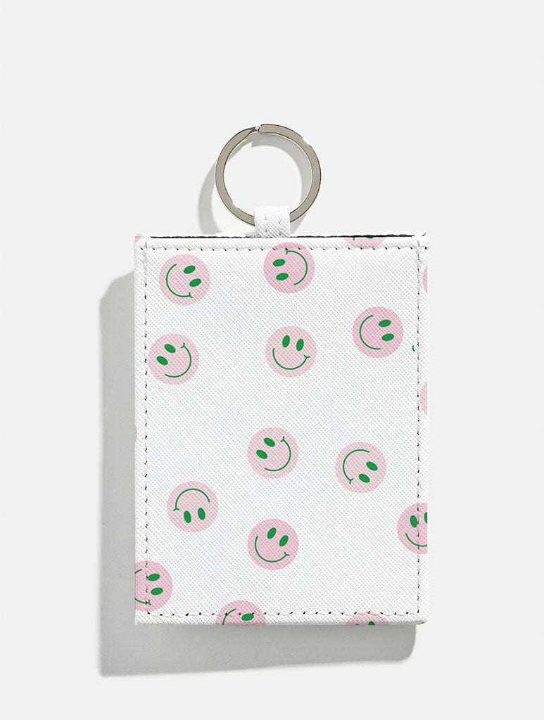 Pink and Green Smiley Card Holder Purses & Card Holders Skinnydip London