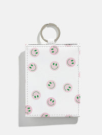 Pink and Green Smiley Card Holder Purses & Card Holders Skinnydip London