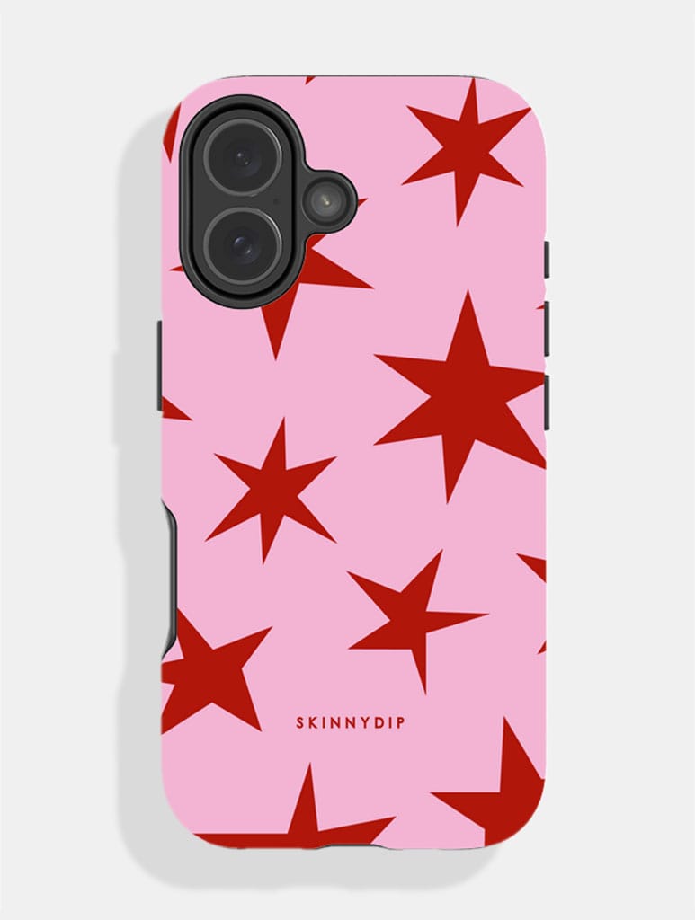 Pink and Red Ditsy Star Ultra Protective iPhone Case Phone Cases Skinnydip London