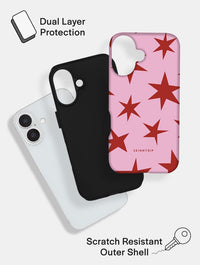 Pink and Red Ditsy Star Ultra Protective iPhone Case Phone Cases Skinnydip London