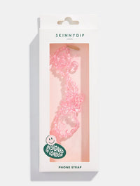 Pink Bow Beaded Strap Phone Grips Skinnydip London