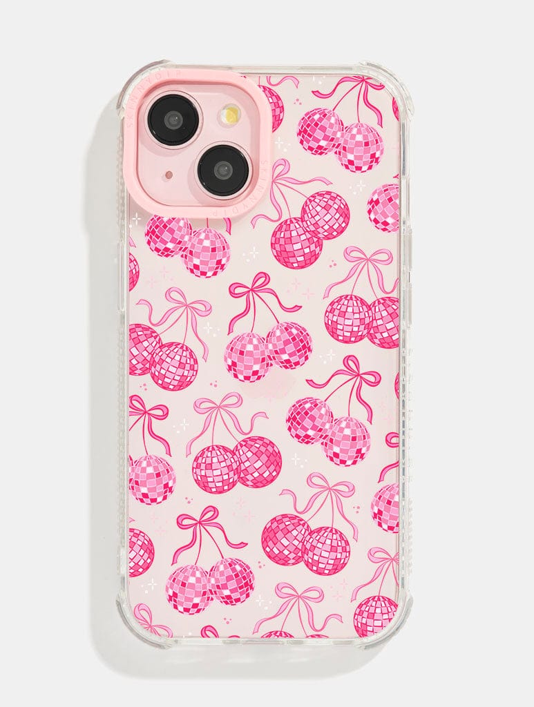 Pink Bow Disco Cherry Shock iPhone Case Phone Cases Skinnydip London