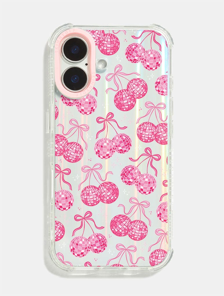Pink Bow Disco Cherry Shock iPhone Case Phone Cases Skinnydip London