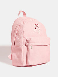 Pink Bow Embroidered Backpack Backpacks Skinnydip London