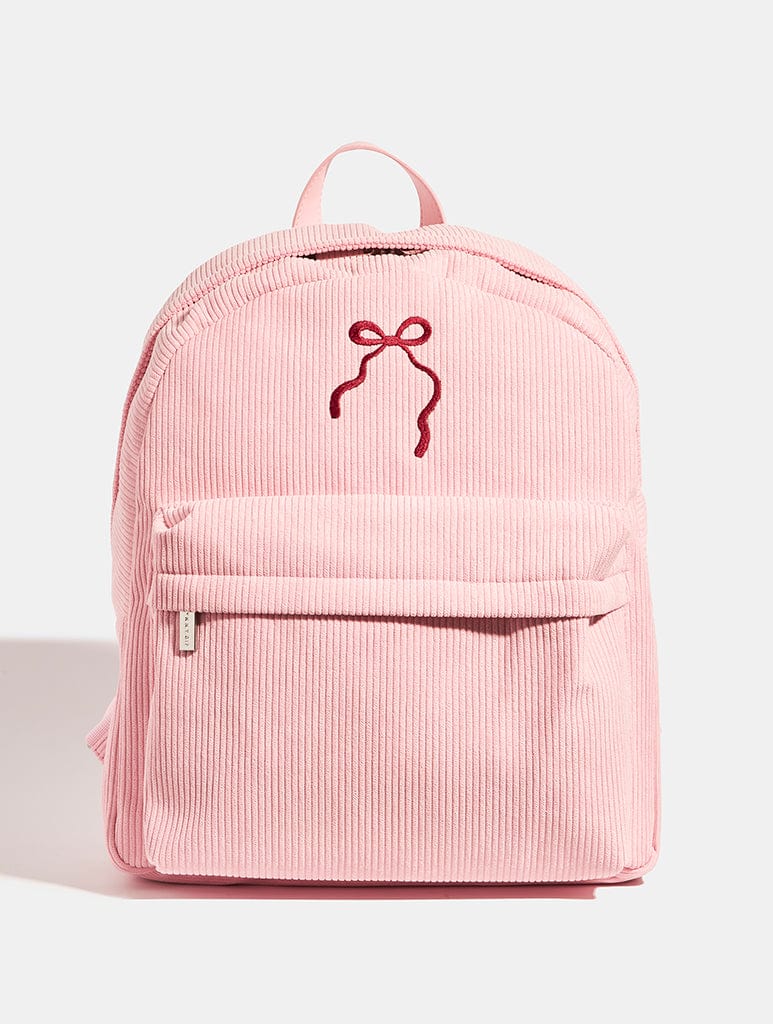 Pink Bow Embroidered Backpack Backpacks Skinnydip London