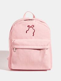 Pink Bow Embroidered Backpack Backpacks Skinnydip London