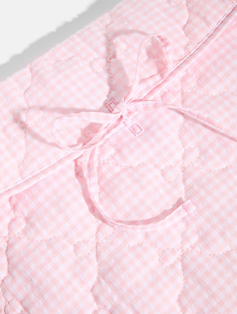 Pink Gingham Bow Laptop Sleeve Laptop Cases Skinnydip London