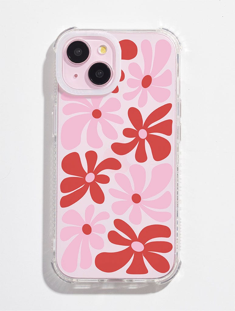 Pink & Red Daisy Shock iPhone Case Phone Cases Skinnydip London