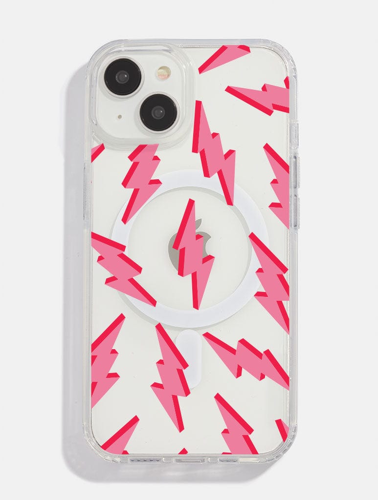 Pink & Red Lightning Bolt MagSafe iPhone Case Phone Cases Skinnydip London