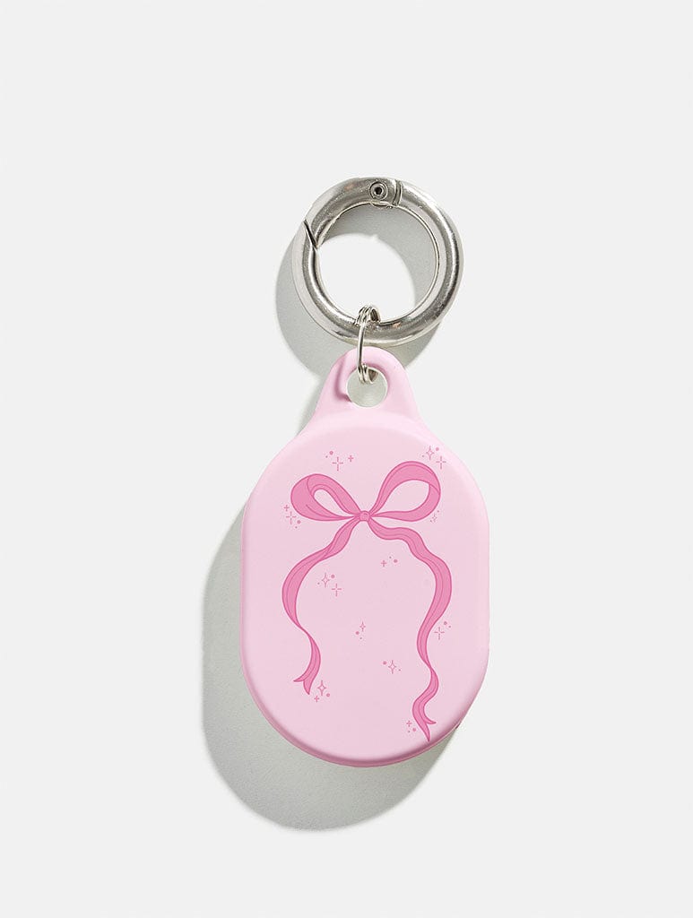 Pink Single Bow AirTag Case in Gloss AirTags Cases Skinnydip London