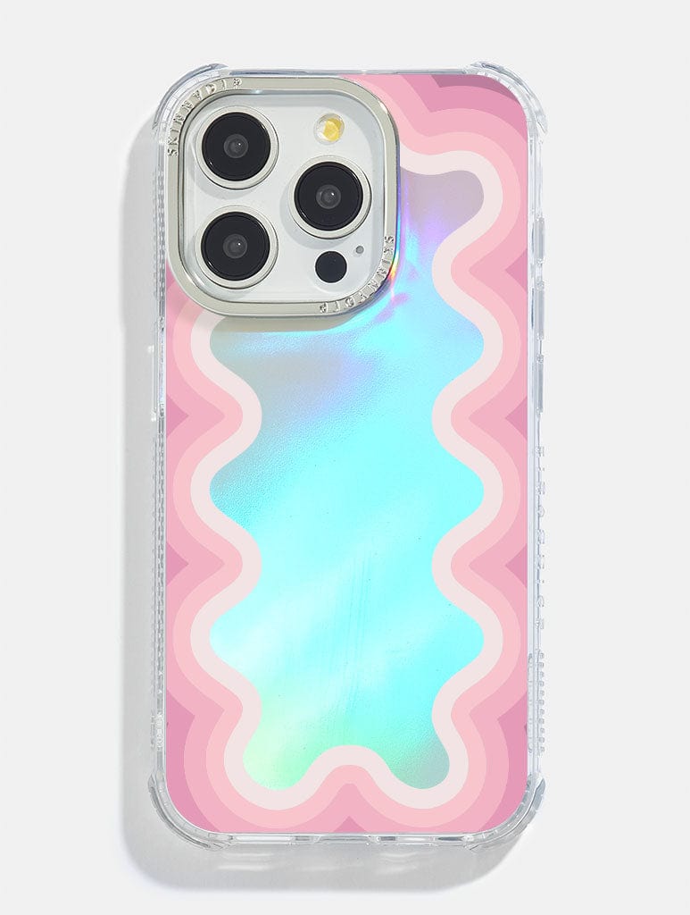 Pink Wiggle Holo Foil Shock iPhone Case Phone Cases Skinnydip London