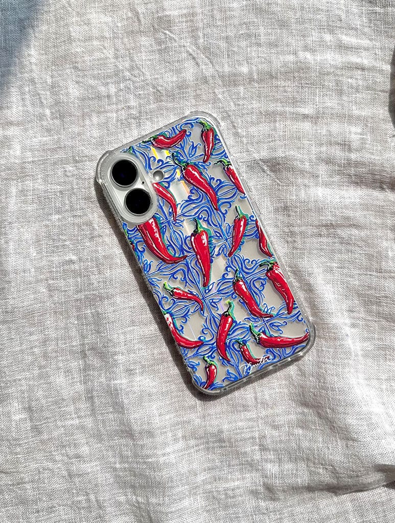 Pippa Smith Studio x Skinnydip Chillies On Tiles Shock iPhone Case Phone Cases Skinnydip London