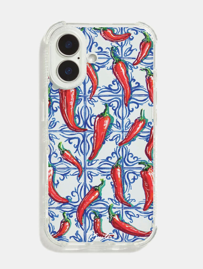 Pippa Smith Studio x Skinnydip Chillies On Tiles Shock iPhone Case Phone Cases Skinnydip London