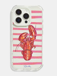 Pippa Smith Studio x Skinnydip Lobster On Pink Stripes Shock iPhone Case Phone Cases Skinnydip London
