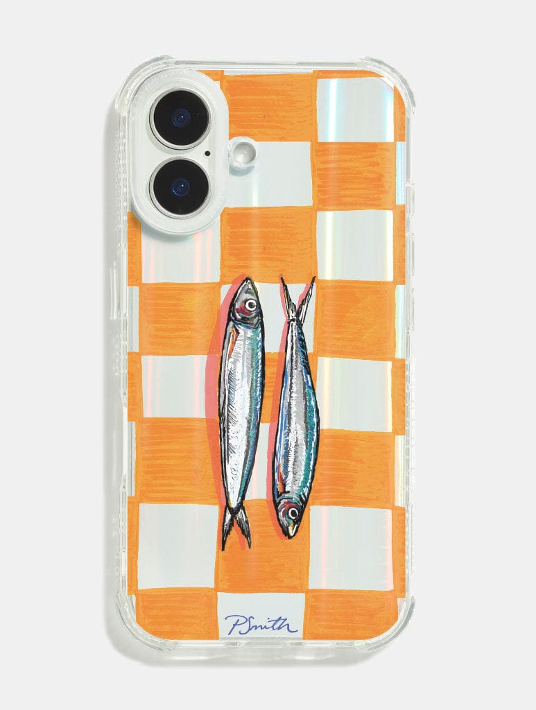 Pippa Smith Studio x Skinnydip Sardines On Check Shock iPhone Case Phone Cases Skinnydip London