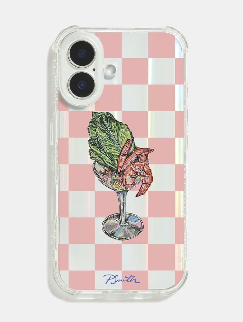 Pippa Smith x Skinnydip Prawn Cocktail On Check Shock iPhone Case Phone Cases Skinnydip London